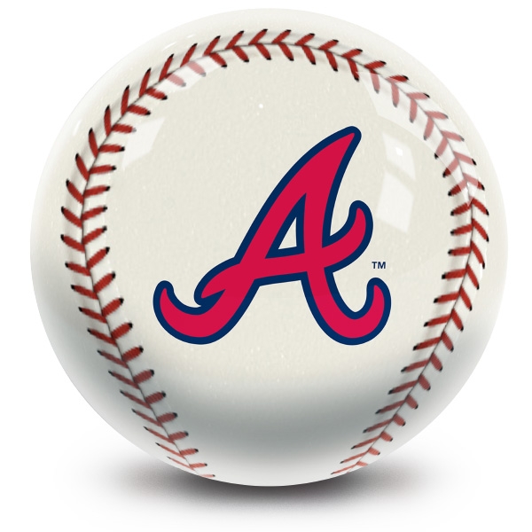 MLB Atlanta Braves baseball designed regulation size bowling ball