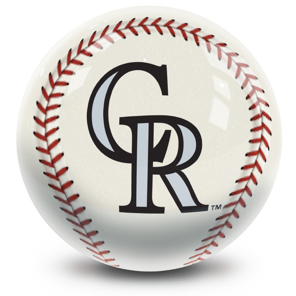 MLB Colorado Rockies baseball designed regulation size bowling ball